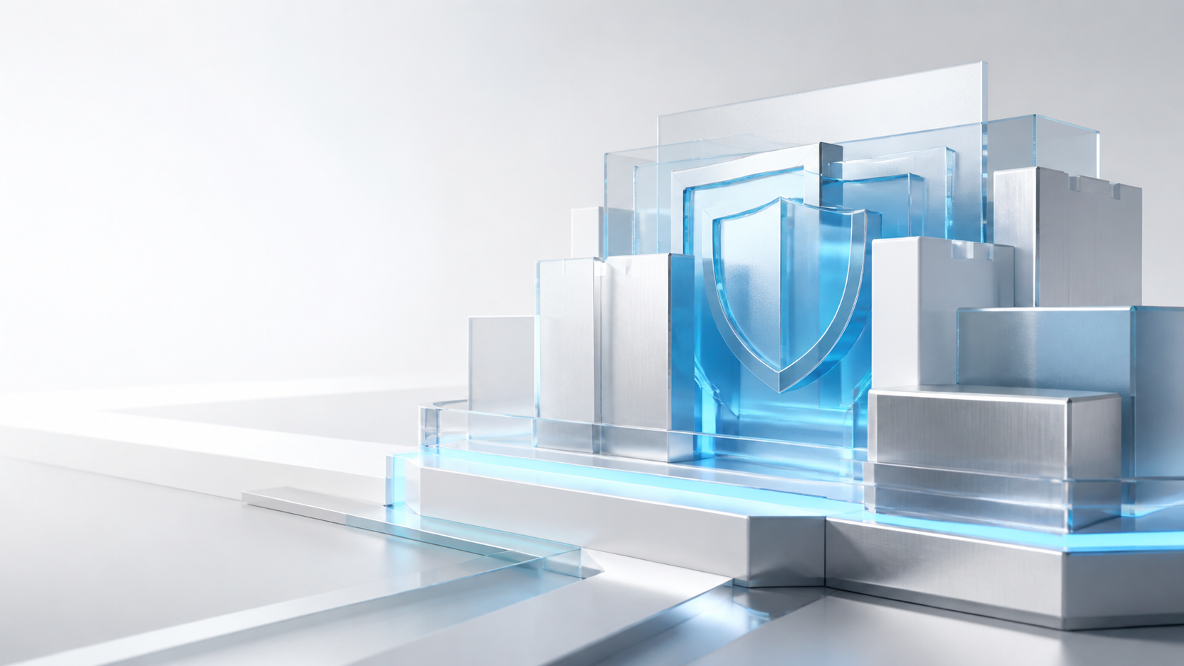 Light 3D hero picture of a protected digital outline